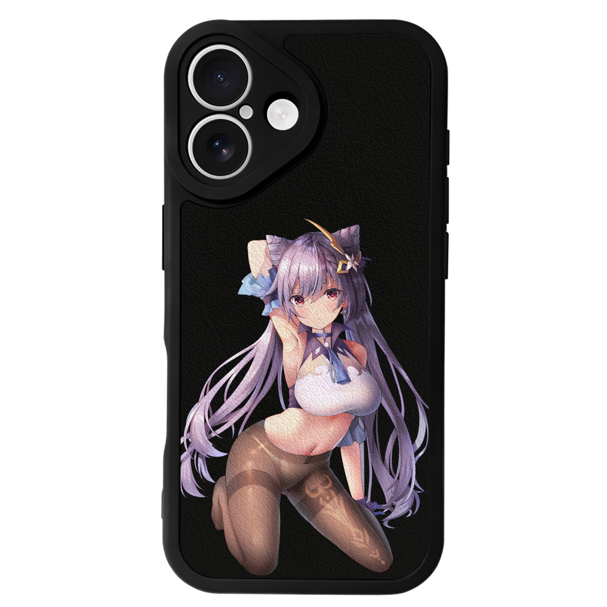 げんし神 刻晴 こくせい genshin Kokusei 【iPhone 16シリーズ対応】シリコンスマホケース（レザー調） 材質：シリコン